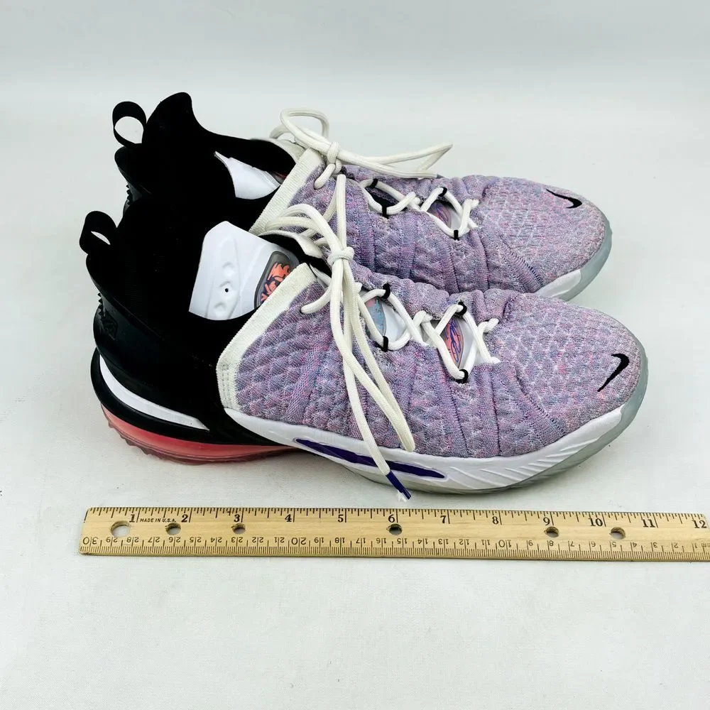 Nike Big Kid's Lebron 18 GS Graffiti‎ Basketball Shoes Youth 7 Purple CW2760-900